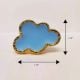 Blue Handmade Brass Cloud Knob